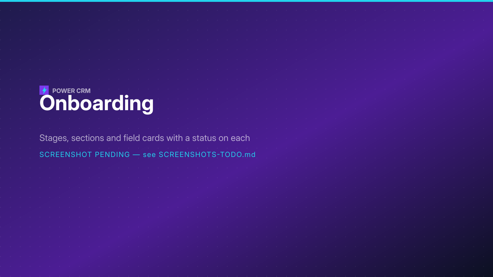 Client Onboarding in Power CRM